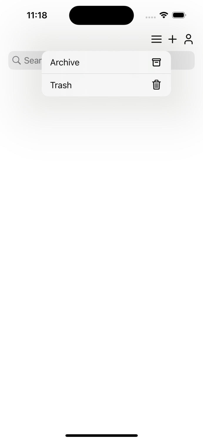 Screenshot showing the app consistently following the user's light theme preference when Appearance API is enabled